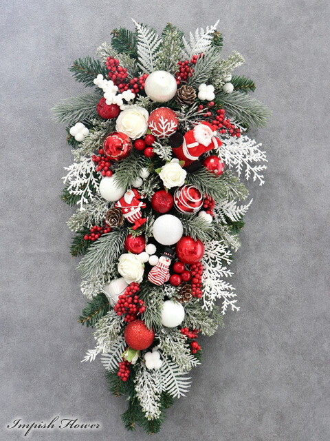 クリスマススワッグ クリスマスリース 北欧 おしゃれ 造花 豪華 玄関 壁掛け 花