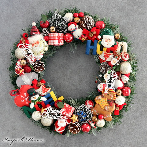 クリスマスリース クリスマス リース おしゃれ かわいい 玄関 造花 北欧