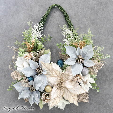 楽天市場】クリスマスリース ポインセチア 60cm 赤 特大 大きい 玄関