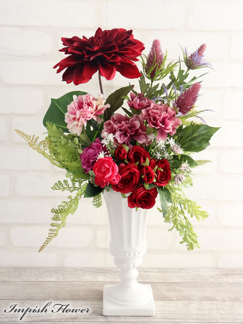 楽天市場】造花 フラワーアレンジメント 卓上 インテリア 高級造花