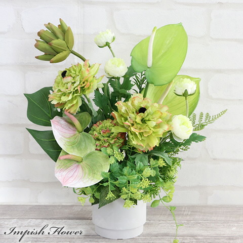 楽天市場】造花 フラワーアレンジメント 卓上 インテリア 青 高級造花