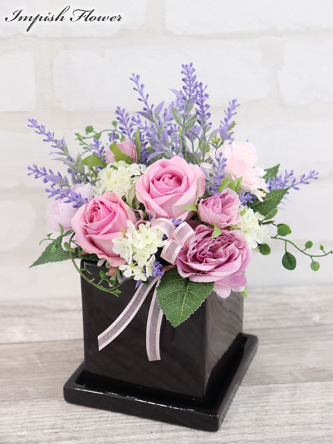 楽天市場】造花 フラワーアレンジメント 卓上 インテリア 高級造花