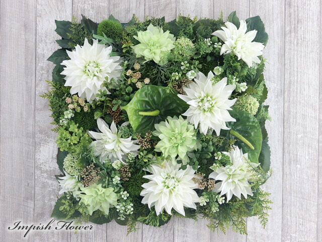 楽天市場】造花 壁掛け インテリア リース カサブランカ