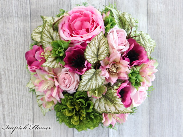 楽天市場】造花 壁掛け インテリア リース カサブランカ