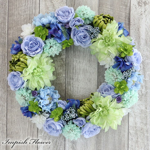 楽天市場】リース 造花 特大 壁掛け 高級 45cm 豪華 フラワーリース