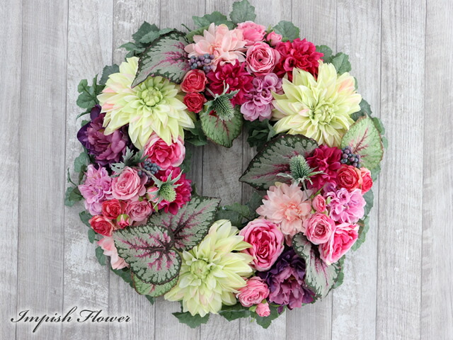 楽天市場】リース 造花 特大 壁掛け 高級 豪華 フラワーリース 大型