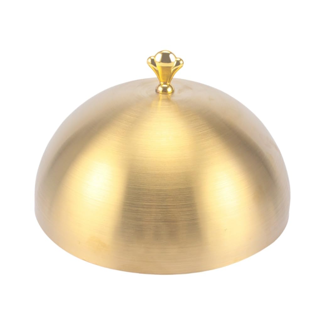 ステンレス 蓋 フードカバー 食卓カバー 金 メッキ 丸型 20cm 24cm 26cm 28cm ステーキカバー ティータイム ケーキ ドーム お皿 プレート 蓋 キッチンツール カフェ レストラン ホテル用品 錆びにくい 衛生的 シンプ｜NeoMart