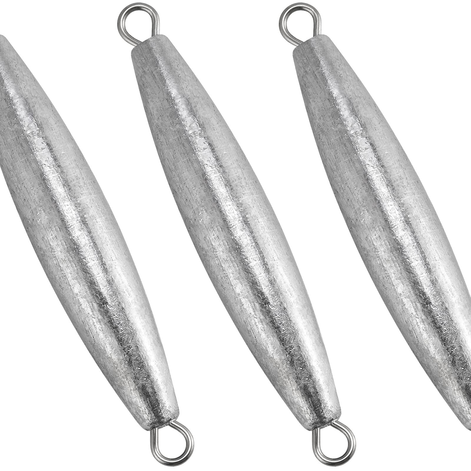 トローリングシンカー 魚釣り シンカー 仕掛ける 魚雷型 胴突 鉛 魚釣り錘 おもり 沖釣り 掛け目 インライン 船魚釣り 海魚釣り 底魚釣り カサゴ メバル 真鯛 かっこうの的 深場 小細工 5個仕掛ける