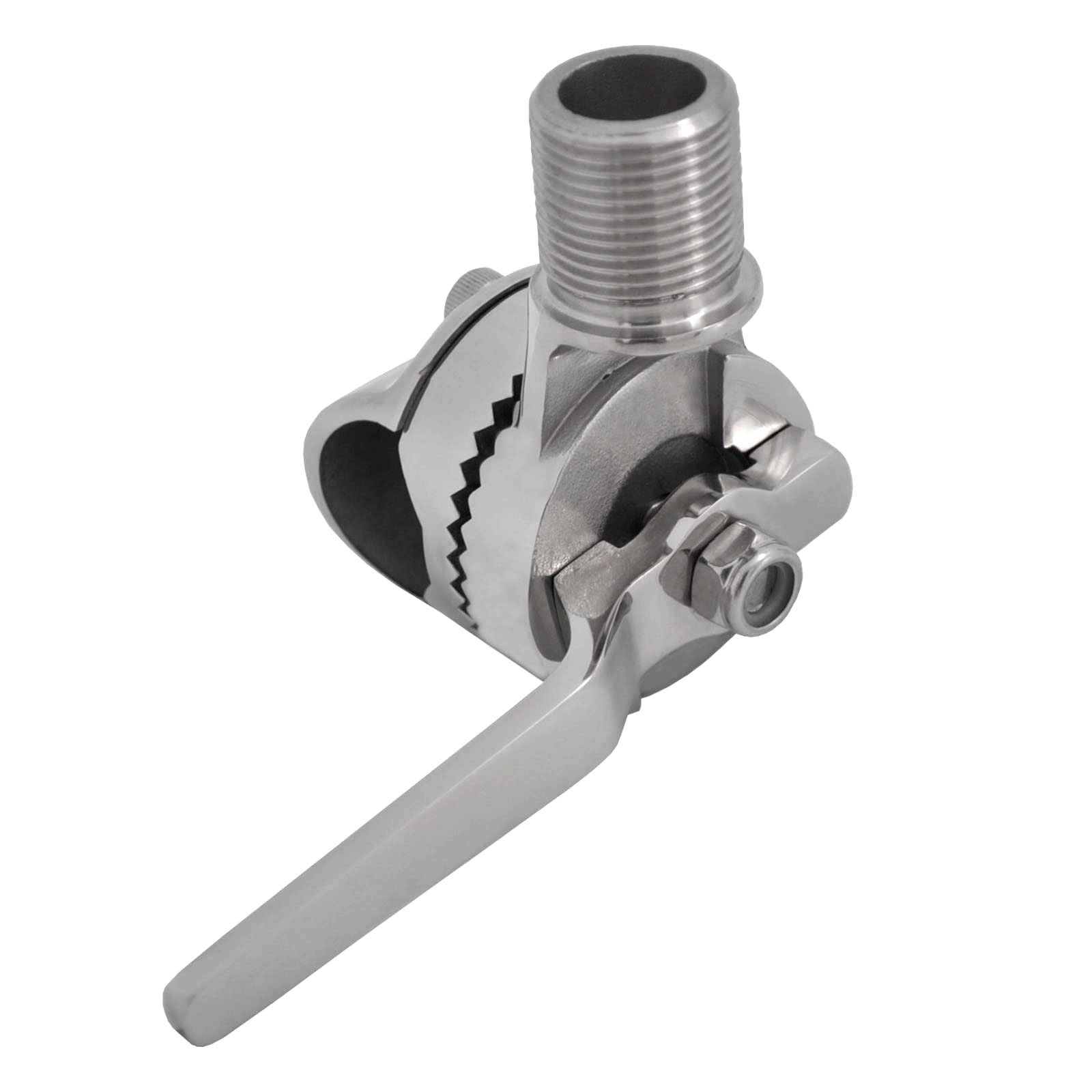船 アンテナベース マウント 25mm パイプ用 ステンレス 角度調整式 クランプ 可動 レールマウント ボート用品 船舶 ボートアクセサリー｜NeoMart
