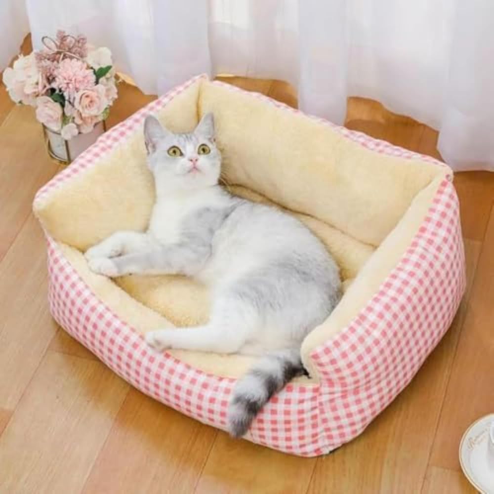 愛玩動物臥榻 伏せ籠用 猫 犬 猫用臥榻 くっ付ける紐付き ずれにくい 猫伏せ籠 オール時節 座布団 リヴァーシブル 両面当て嵌める可 短毛 ボア 帆布地 パステル色の ふわふわ 洗える 好いたらしい 御休み 愛玩動物引っ敷き 寝床 伏せ籠引っ敷き 室内 ギ