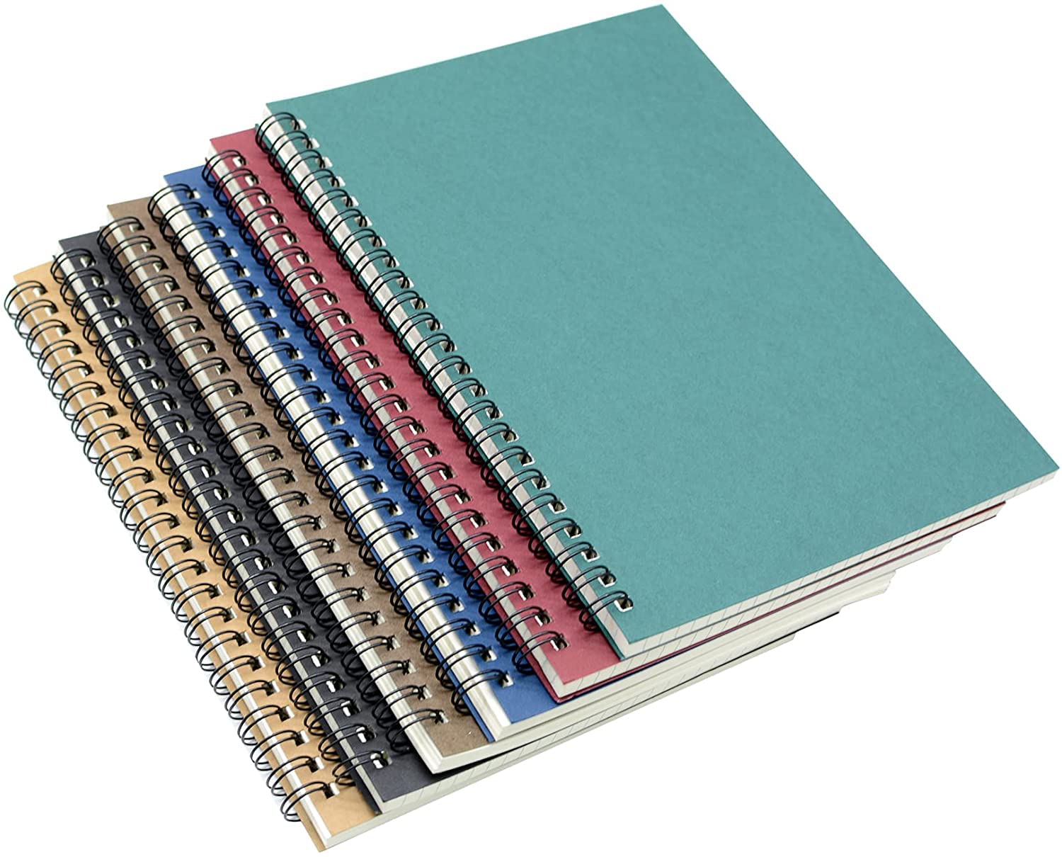 渦巻き 万覚え帳 4冊仕掛ける A5 方眼 60枚 120ペイジ 5粍グリッド 文房具 分かりやすい 今めかしい ノートパソ おぼえ書き帳 逐次刊行物 事務備品 商行為 学び取る用 精緻さ色合い 5色取りひろげる 自然的色合い 万覚え帳
