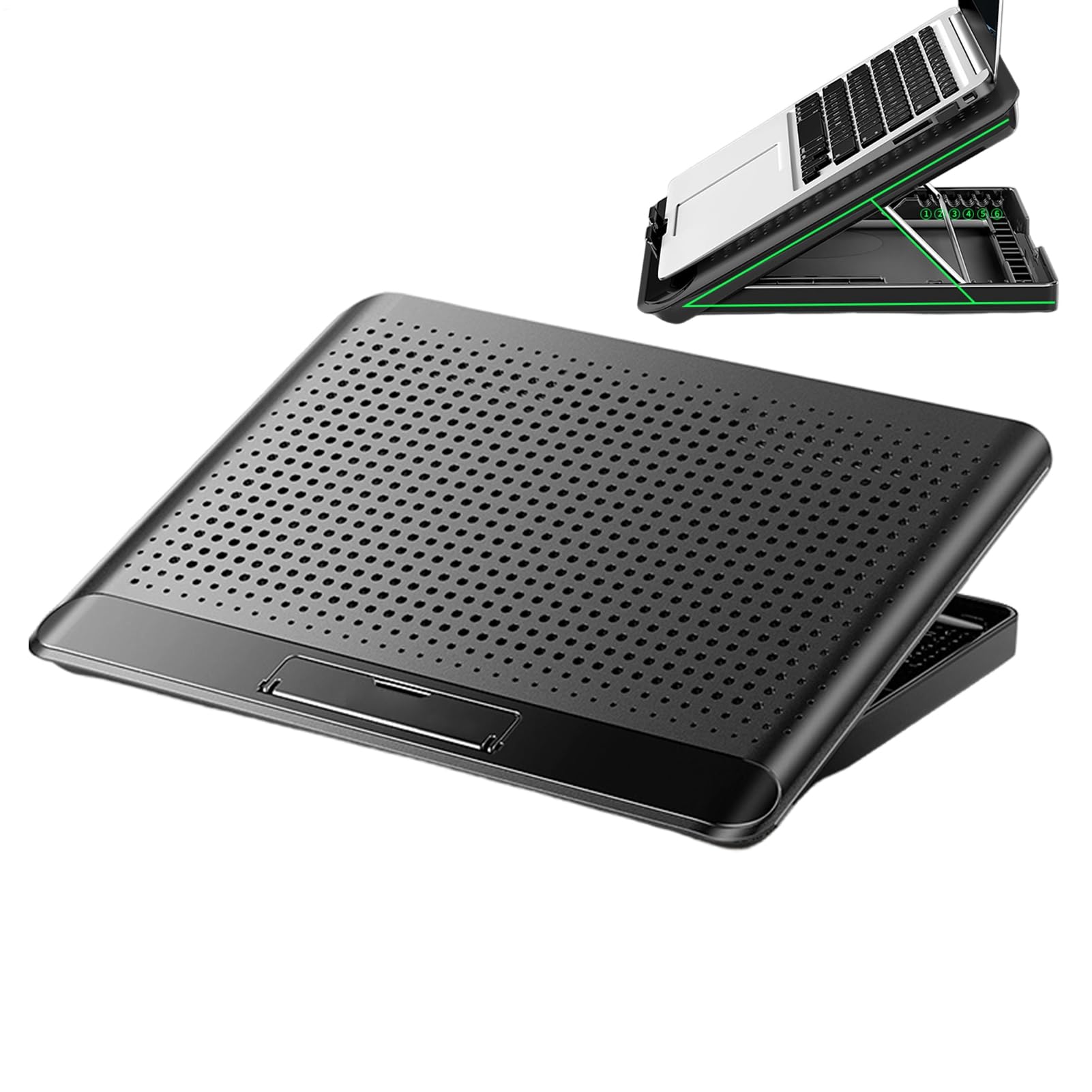ノートパソコン 冷却パッド 冷却ファン 冷却台 PCスタンド 6段階角度調整 アルミ合金製 ノートPCクーラー 14インチ対応 15.6インチ対応 持ち運び 静音 安定感 薄型 卓上スタンド 放熱対策 滑り止め付き テレワーク 在宅勤務 リ｜NeoMart