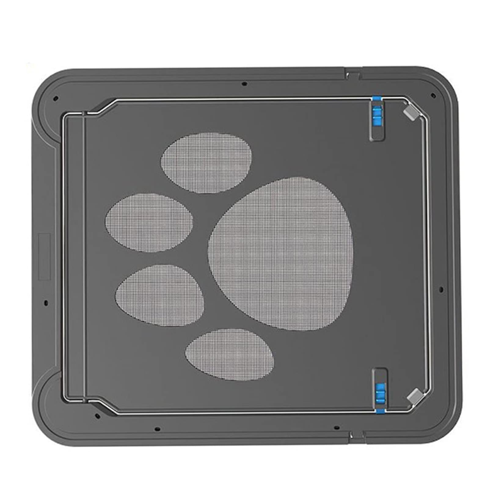 ペットドア 網戸専用 犬猫用ドア 工事不要 取付簡単 キャットドア 中大型犬 網戸ゲート マグネット 飛び出し防止 自動閉鎖 ロック機能付き 高耐久 室内 屋外 換気 自由出入り 傷防止 パウデザイン｜NeoMart
