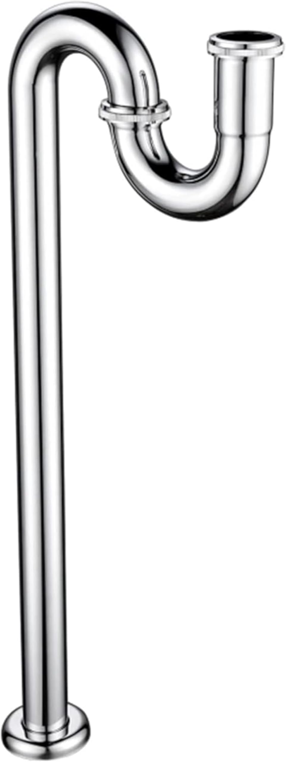 洗面器用 Sトラップ 排水管 32mm ステンレス製 床排水用 呼び32 S字トラップ 配管 パイプ 防臭 腐食に強い 排水設備 洗面ボウル 手洗い器 洗面台 浴室 交換用 リフォーム メンテナンス クロムメッキ仕上げ|NeoMart