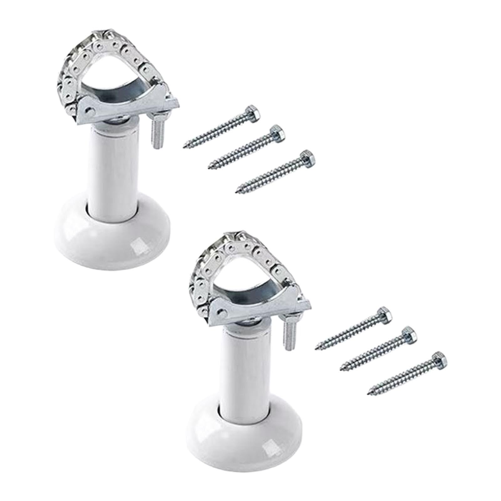 ラジエーター ブラケット 2個セット 鋳造アルミニウム製 ラジエーター脚 継ぎ脚 サポートスタンド 10-17cm 汎用 ラジエーター固定 補修 交換用部品 金具 ネジ付き ホワイト 屋内 暖房器具 パーツ｜NeoMart