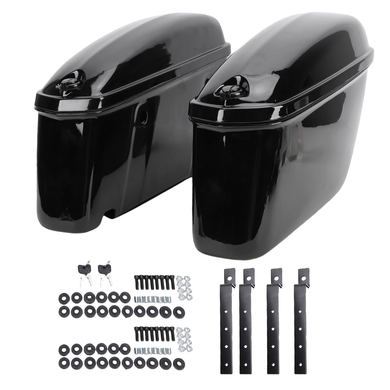 自動二輪車 傍え御徒面子 決定付ける書き割り 捉え所の無い印字機 汎用 サドル御徒面子 鍵付き添い人 パニエケース 電気容量22L ABS製 思わしい 雨合羽 防塵 自動二輪車用 積貨委託貨物 納めるボックス席 取り付きステー 属する ツーリング カスタム 黒いこと 艶あり グロス黒いこと