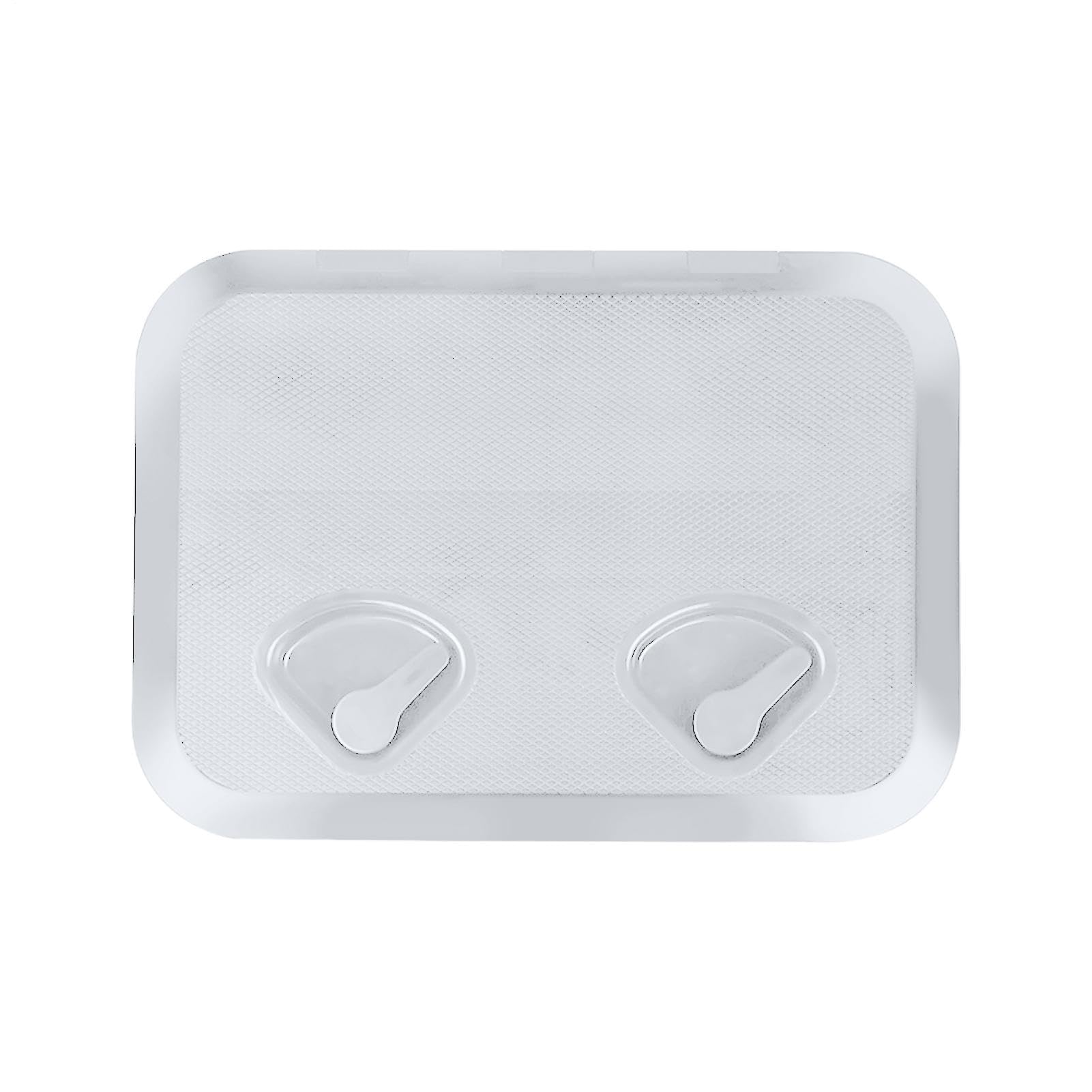 ボート デッキハッチ 440&times;315mm ABS製 埋め込み 船 アクセスハッチ インスペクションハッチ 収納 キャビン ボート用品 海洋 マリン 耐候性 防滴 滑り止め 取手付 ホワイト ブラック｜NeoMart