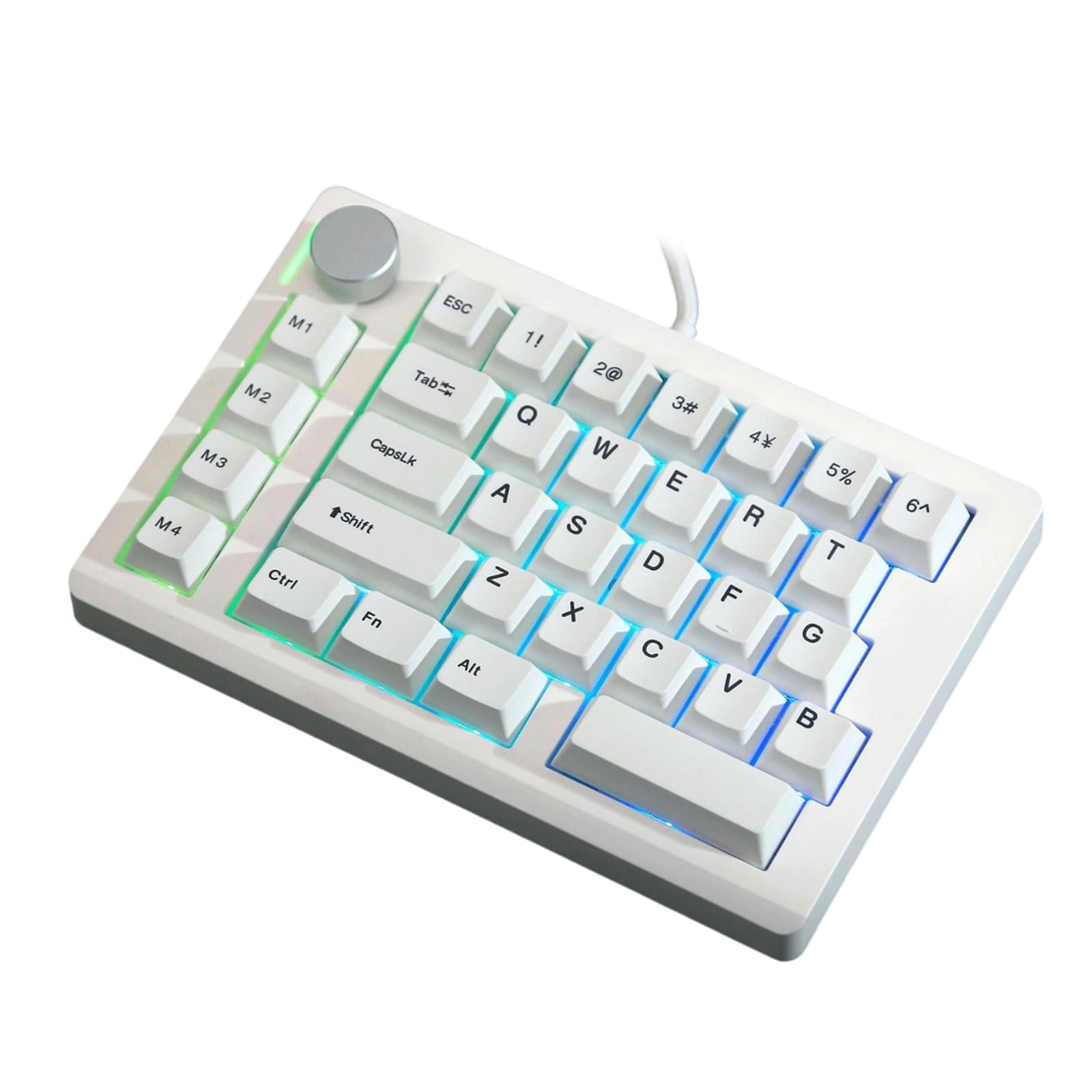 ゲーミングキーボード 片手 押し手用 46足がかり プログラマブル 力学的 鍵盤 ショートカット足がかり マクロ命令 書きとどめる ノッブ付き添い人 うしろ側ともし火 有線 万物の霊長科学技術 エルゴノミクス Windows Mac相応う 白いこと 18.7cm×11.7糎