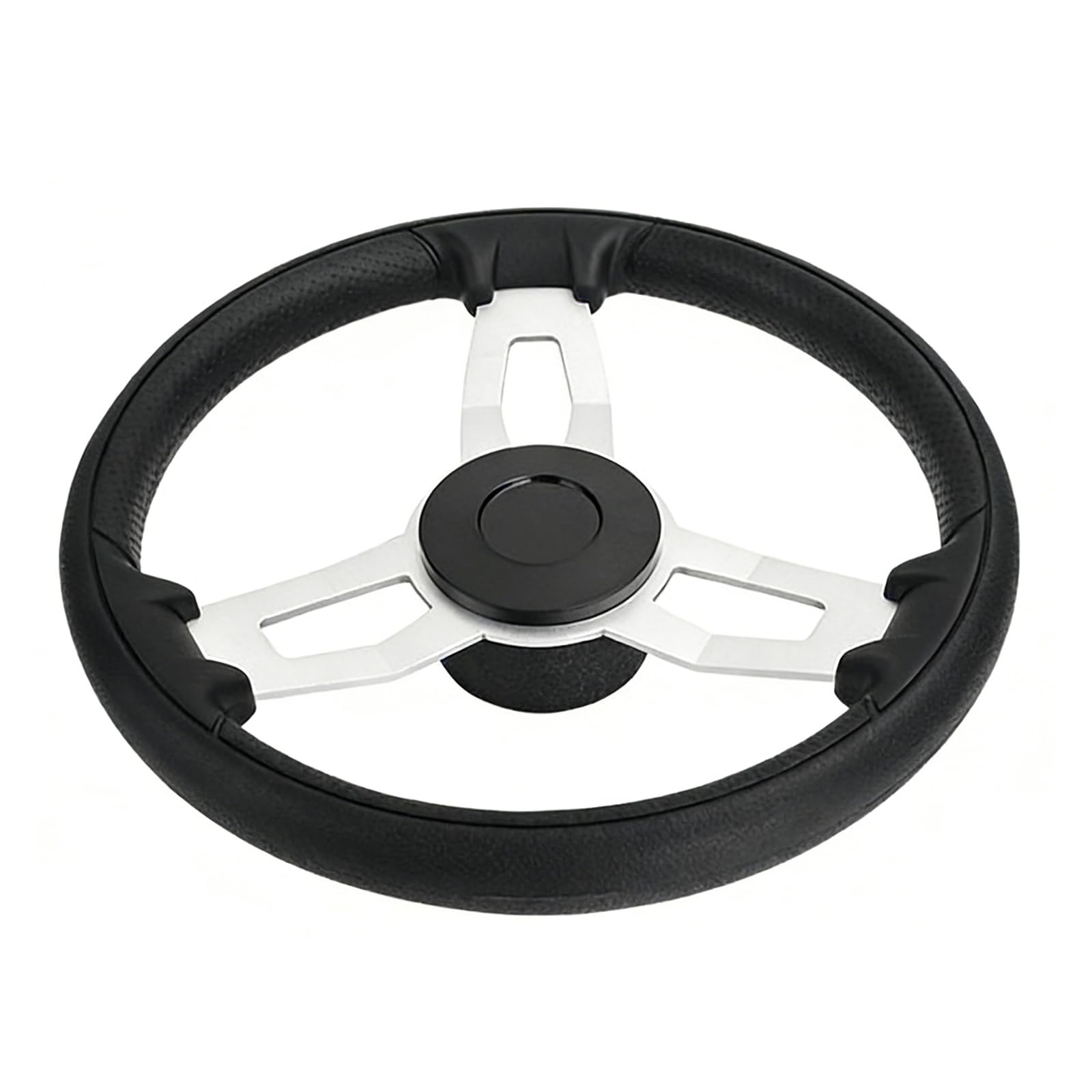 船 ステアリングホイール 3スポーク アルミ製 13.5インチ 外径347mm PUフォームグリップ マリンボート ヨット ハンドル 交換用 船用品｜NeoMart 29,747円
