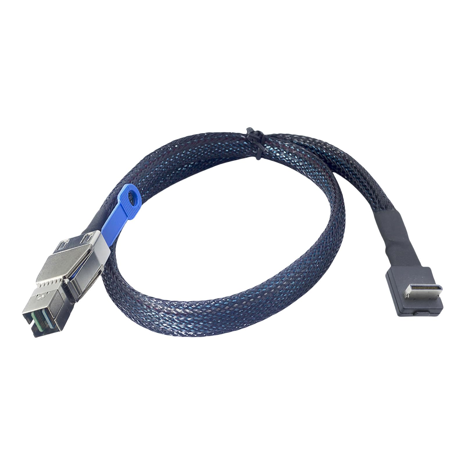 SFF-8644 to SFF-8611 ケーブル サーバーアダプター ケーブル 90度 L型 外部接続用 高密度編組スリーブ 高速データ転送 堅牢性 シャーシ接続用ケーブル 汎用 サーバー ワークステーション 周辺機器アクセサリー|NeoMart