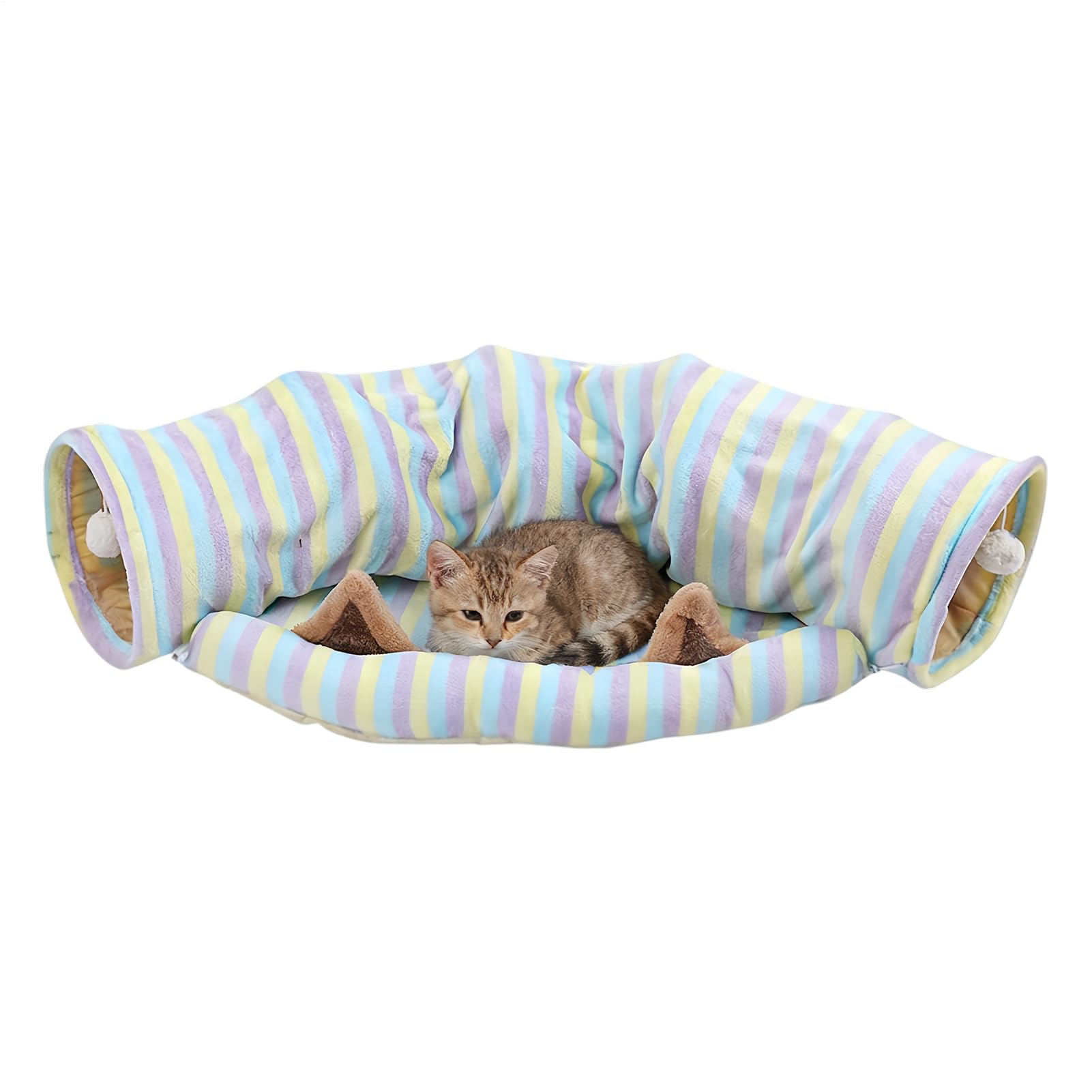 猫 臥榻 水平坑 2WAY セパレート手合い 猫棲み家 プレイトレイ キャットトンネル 折りたたみ 座布団付き添い人 室内 プレイグランド 子ネコ 猫遊び道具 縞模様 柄 お睡眠時間 駆け込み寺 運動すること不完全さ切り上げる 緊迫状態拡散させる オール時節 愛玩動物備品