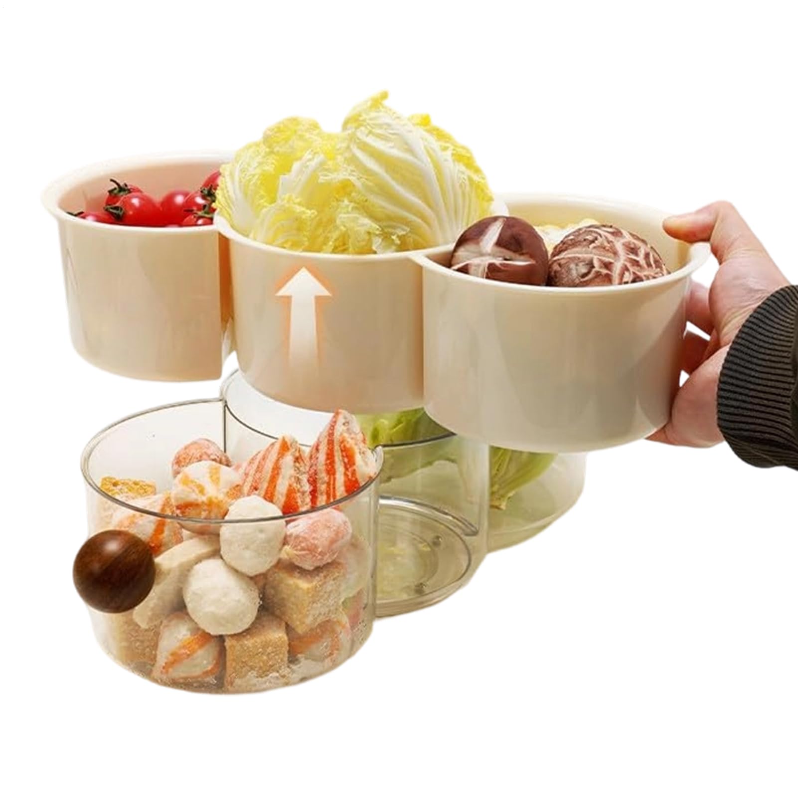 回転させる 一皿 草片 盛り付け皿 水切り カゴ 5取りわける セパレート 卓上御盆 フルーツ 手かご 鍋 具材置き 小入れもの 御菓子入れ 回転させる式 お持て成し一皿 採り入れる手かご 洗いもの桶 ピクニック 寄りあい 難民キャンプ アウトドア キッチ