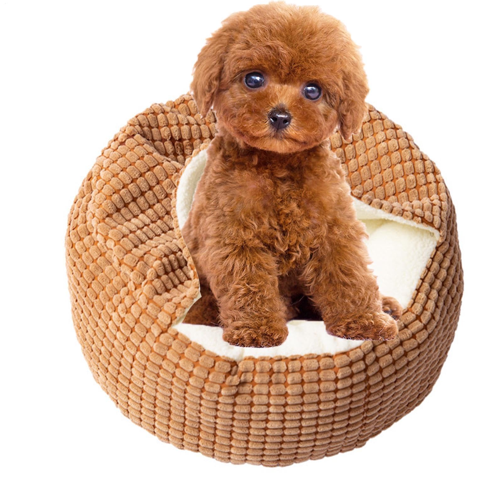 猫ベッド 冬用 ドーム型 犬ベッド 丸型 ペットベッド 60cm 洗える 暖かい クッション 2WAY キャットハウス 室内用 寝床 もこもこ フリース ペットハウス コーデュロイ調 かわいい 大型猫 中型犬 ウサギ ペット用品 オールシー|NeoMart