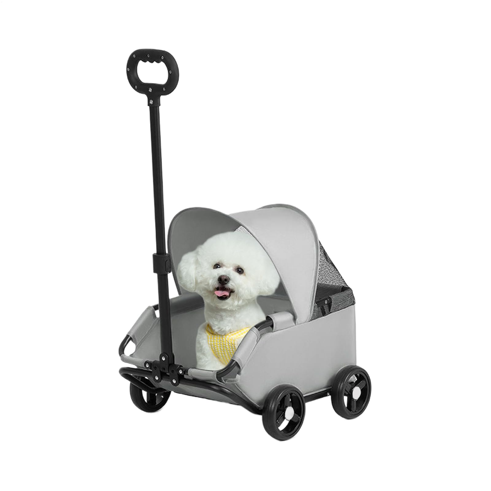 愛玩動物手押し車 4輪 折りたたみ 軽さ 小型犬 猫 犬用うば車 メッシュ カノピー付き添い人 ミニ 持ちはこび 手押し車 ペットバギー 猫 飼い犬 持ちはこび手押し車 パウダーコンパクト ほっつき歩く お出かけ 旅する 通院 移し替える 助けになる グッズ 薄墨色 サクラ色