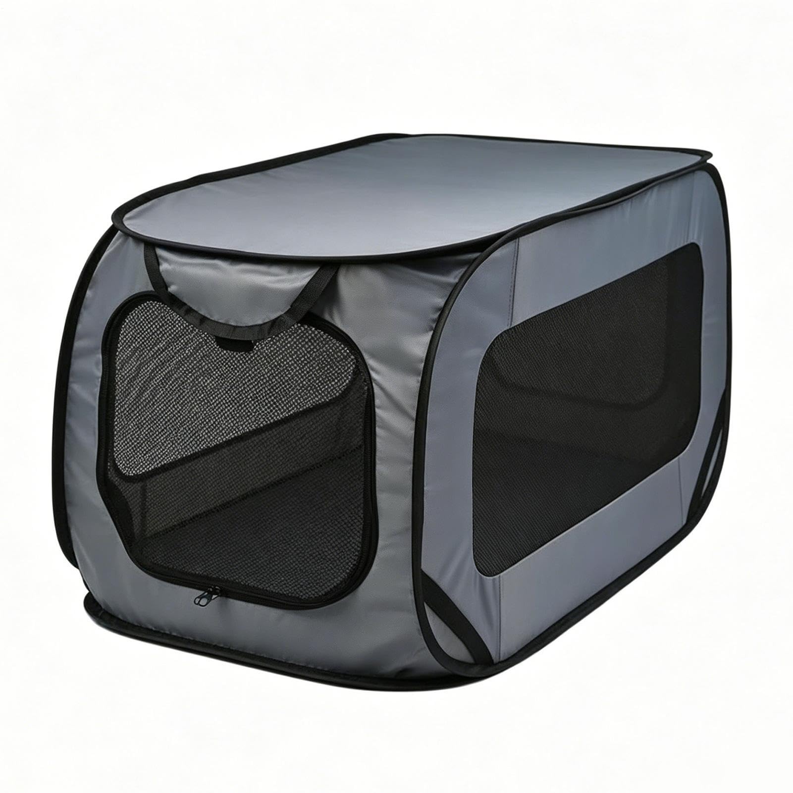ペットケージ 折りたたみ 90&times;52&times;52cm 犬 猫 ペットサークル メッシュ 通気性 キャリーバッグ ポータブル クレート ケンネル ドッグクレート キャットクレート 猫トイレ対応 室内 屋外 車載 アウトドア キャンプ 旅行 防災 避｜NeoMart