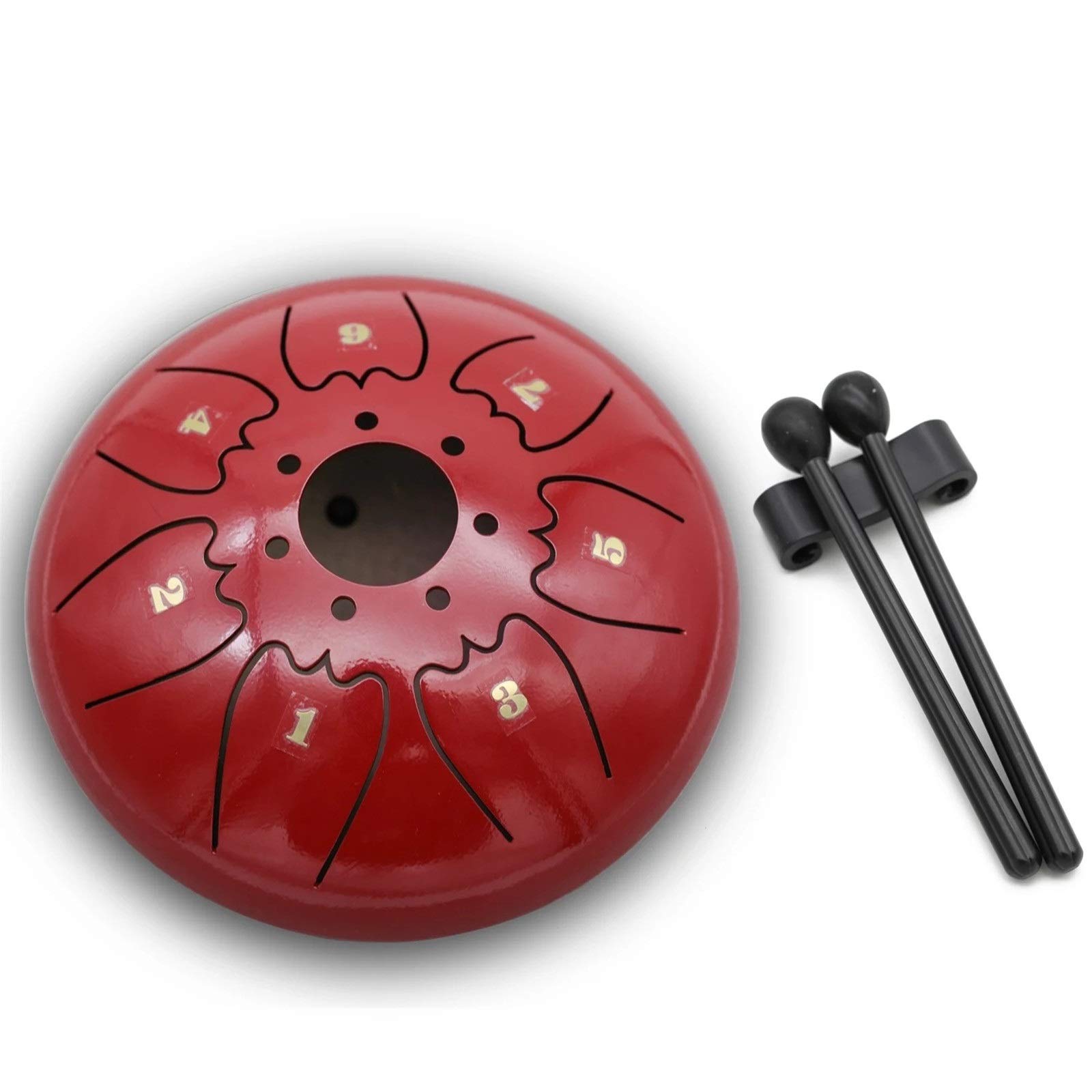 タングドラム 6in 8音 スチールタングドラム 細長い切口膜鳴楽器 打ち物 未経験者向け マレット付き添い人 思い入れる 瑜伽 癒し インストゥルメント