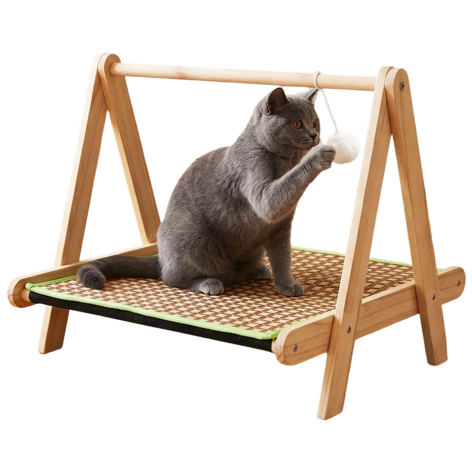 猫 爪とぎ 臥榻 木製 一こま ハンモック 爪研ぎ つめとぎ 今めかしい 愛玩動物用 ラウンジャー プレイグランド 猫用臥榻 遊び道具付き添い人 通気性 生まれながら木製 釣りあい感 緊迫状態切り上げる 室内装飾