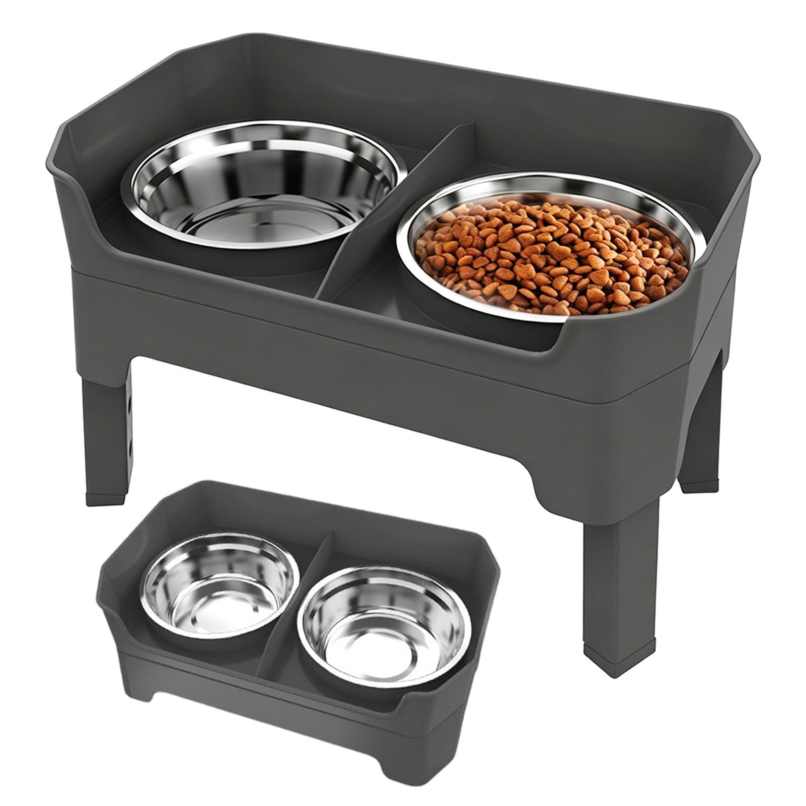 犬用食器台 ボンネットどんぶり鉢 照明ランプ 高さ合わせる能力のある ステンレス鋼製どんぶり鉢2個付き添い人 愛玩動物用召し上がる台 食べ分かりやすい 上滑り打ち切り 精神的な統合飾り気の無い 中型犬 小型犬用 ボンネット照明ランプ 水呑み 食らわせる器 御厨子所 リビング 室外用