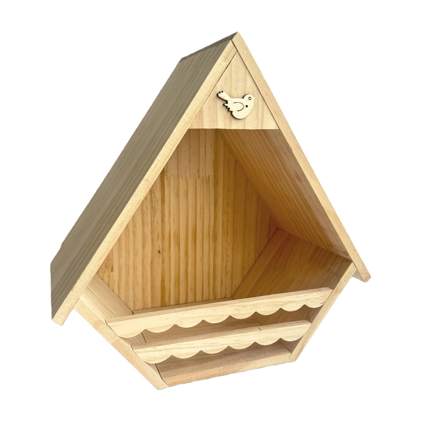 木製 小鳥棲み家 室外 野鳥 鳥小屋 今めかしい 庭 縁側 ガーデニング 餌台 飛禽 見ること 鳥小屋 大屋根付き添い人 自然的雑貨