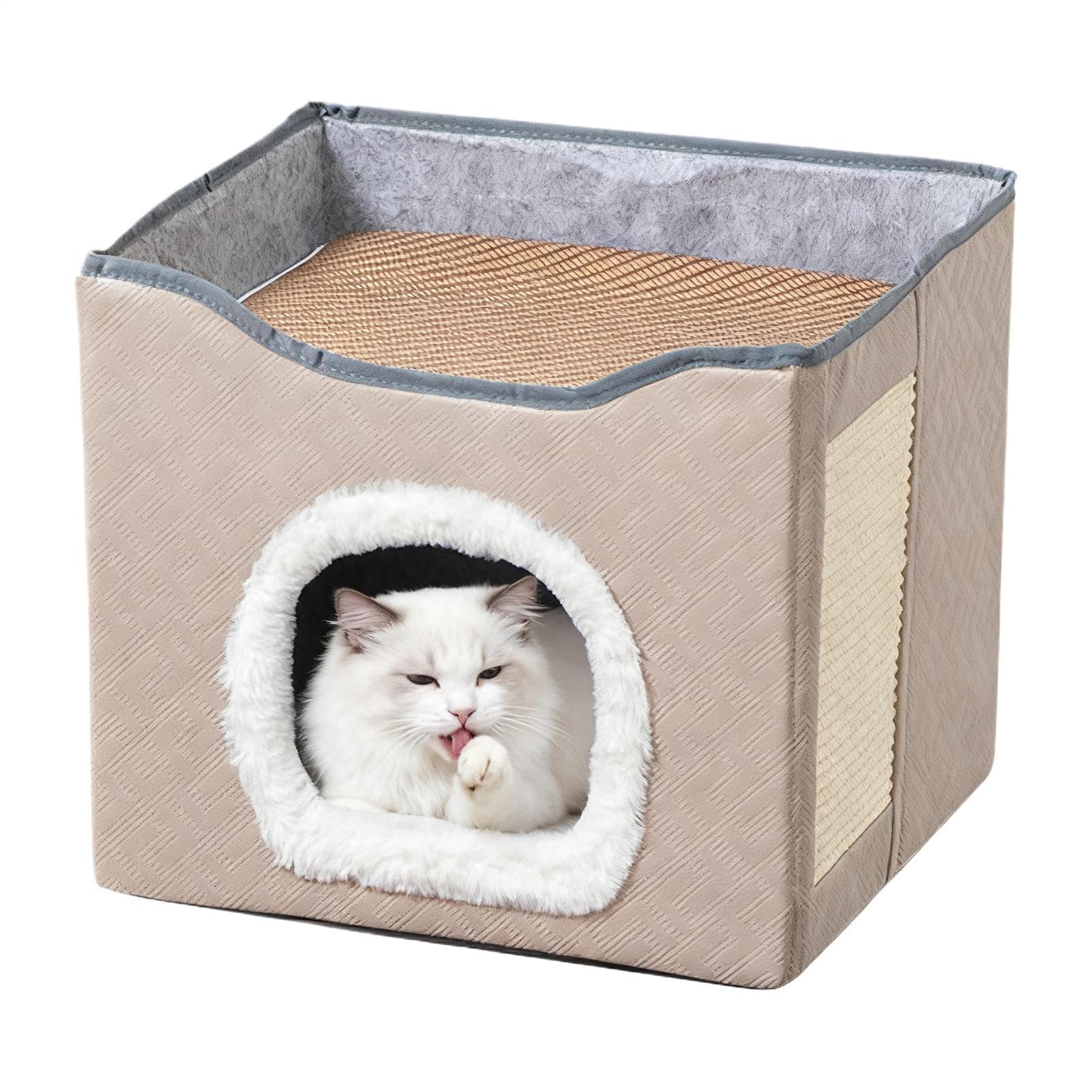 猫用 洞穴 ベッド | 通気性半密閉ペットネスト - 猫用ハウス | 小型 中型 大型 子猫用 ポーチ バルコニー ガーデン ヤード バーン 対応|NeoMart