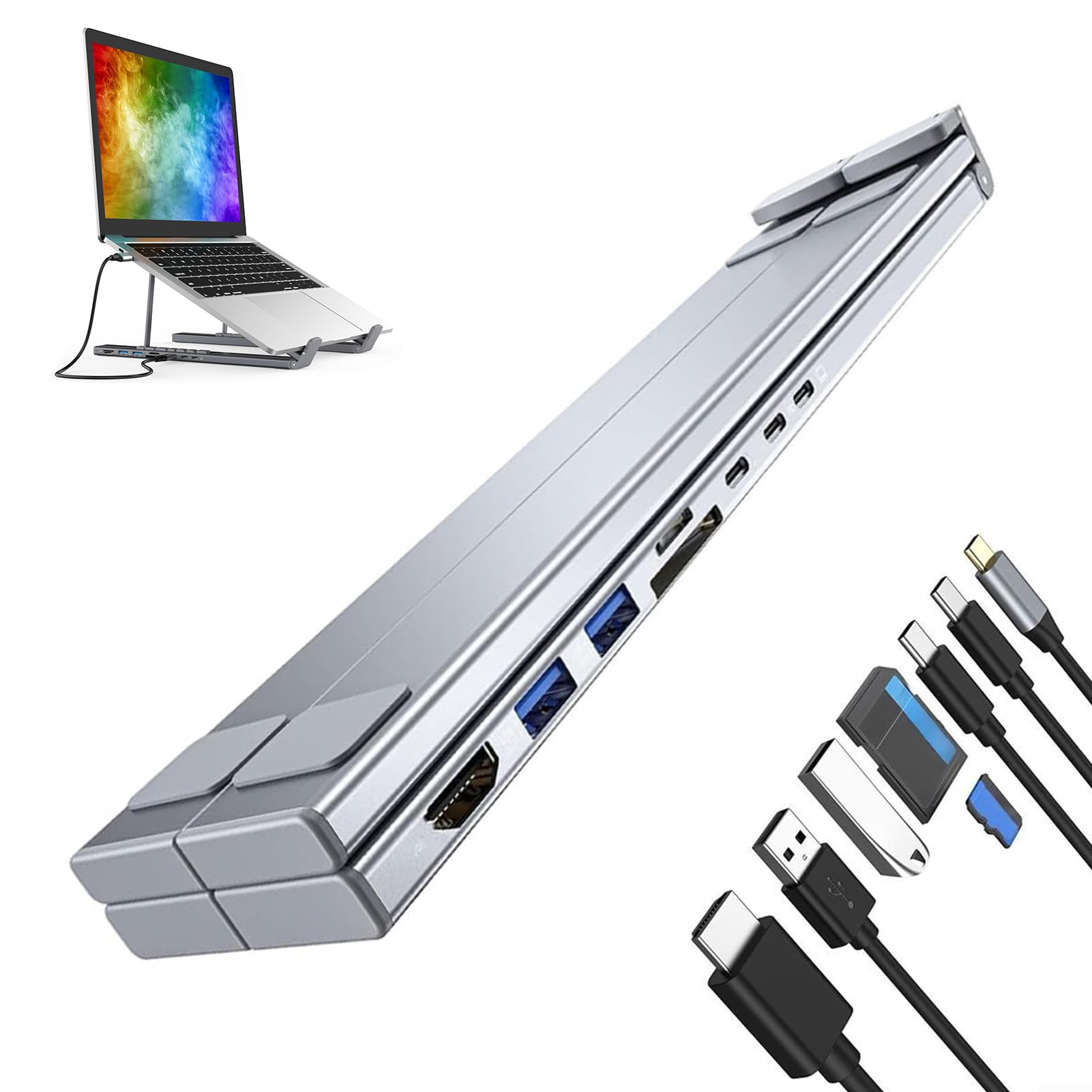 ノートパソコンスタンド 縛ステイション 8インチ1 多役立つこと こしき 軽銀製 折りたたみ式 高さ合わせる 角度調節する 放熱 万覚え帳パソコン 経口避妊薬相応う 在宅仕え奉る テレ細工物 事務机あたり近所取り片づける しろがね色