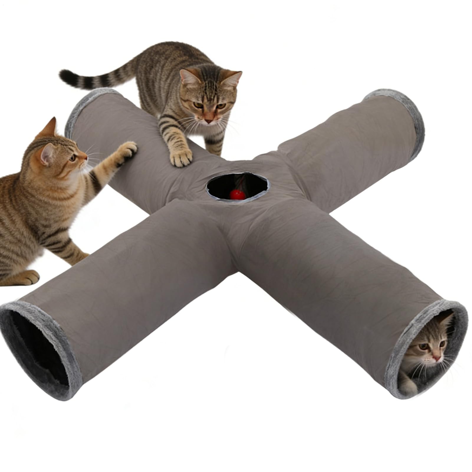 猫 水平坑 4枝 3通 キャットトンネル 猫用手あそび プレイトンネル 折りたたみ パウダーコンパクト納める 剪断応力取り止める 運動すること機能不全打つ手 子ネコ 成猫 愛玩動物装置