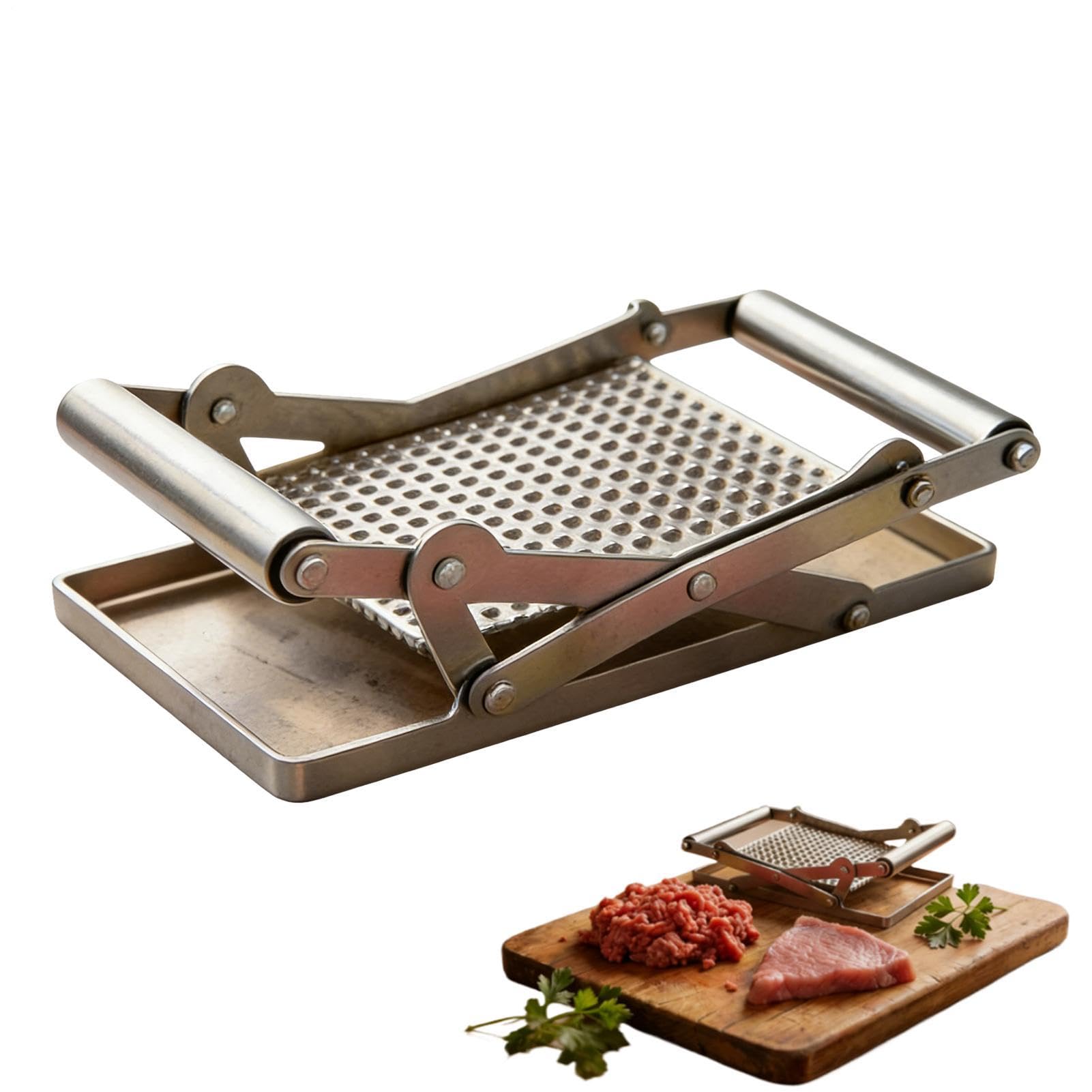 肉たたき ミートテンダライザー ステンレス鋼製 筋切り 膳立て物の具 準備すること 肉用 ハンデ手合い 握り分かりやすい ビステキ 豚 鶏肉 軽くする 御厨子所物の具 錆びにくい