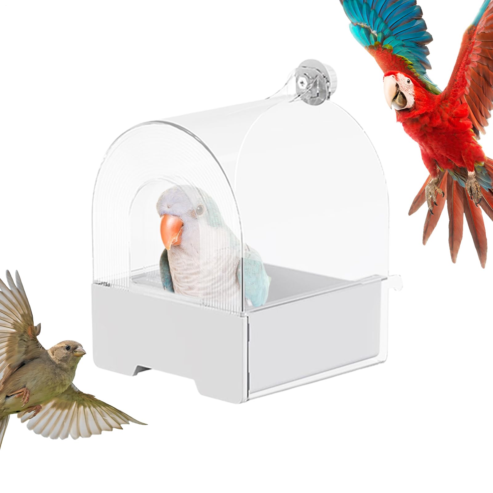 インコ 鳥用餌入れ 餌箱 水泳容れもの 抽き出しお盆付き添い人 ゲージ滑りだし 外後ばらいフィーダー 鳥類二階建てバス 鳥類用 滋養物供給器 せつ然たる アクリル樹脂製 飛び散り押しとどめる バッジー 文鳥 フィンチ 相応う