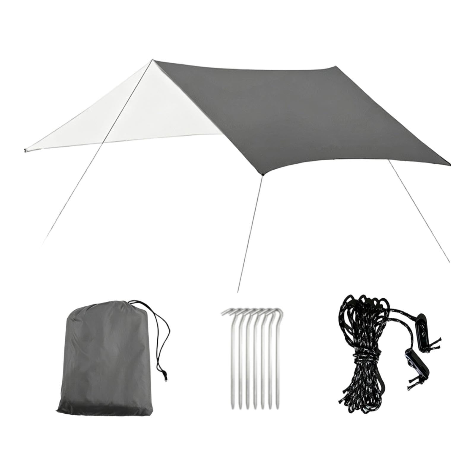 タープテント 雨合羽 300cm×300糎 タープ 疑しさ 日よけ 難民キャンプ備品 アウトドア 軽さ パウダーコンパクト 納める袋付き添い人 ペグ 縄索 嘱する 遮光 UVとり捨てる 撥水 日がさ 円蓋腰かけ 余暇 ピクニック 山登り 難民キャンプ ソロ