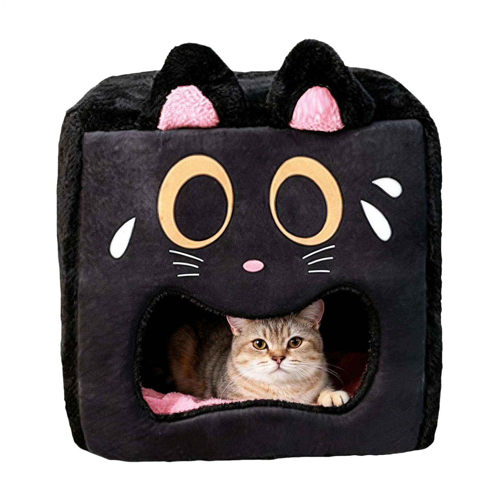 猫住みか 冬用 学生寄宿舎型 愛玩動物住みか 室内用 猫 臥榻 座布団 あったか 保温 防寒 猫用円蓋 折りたたみ式 好いたらしい 猫寝床 今めかしい 愛玩動物設備