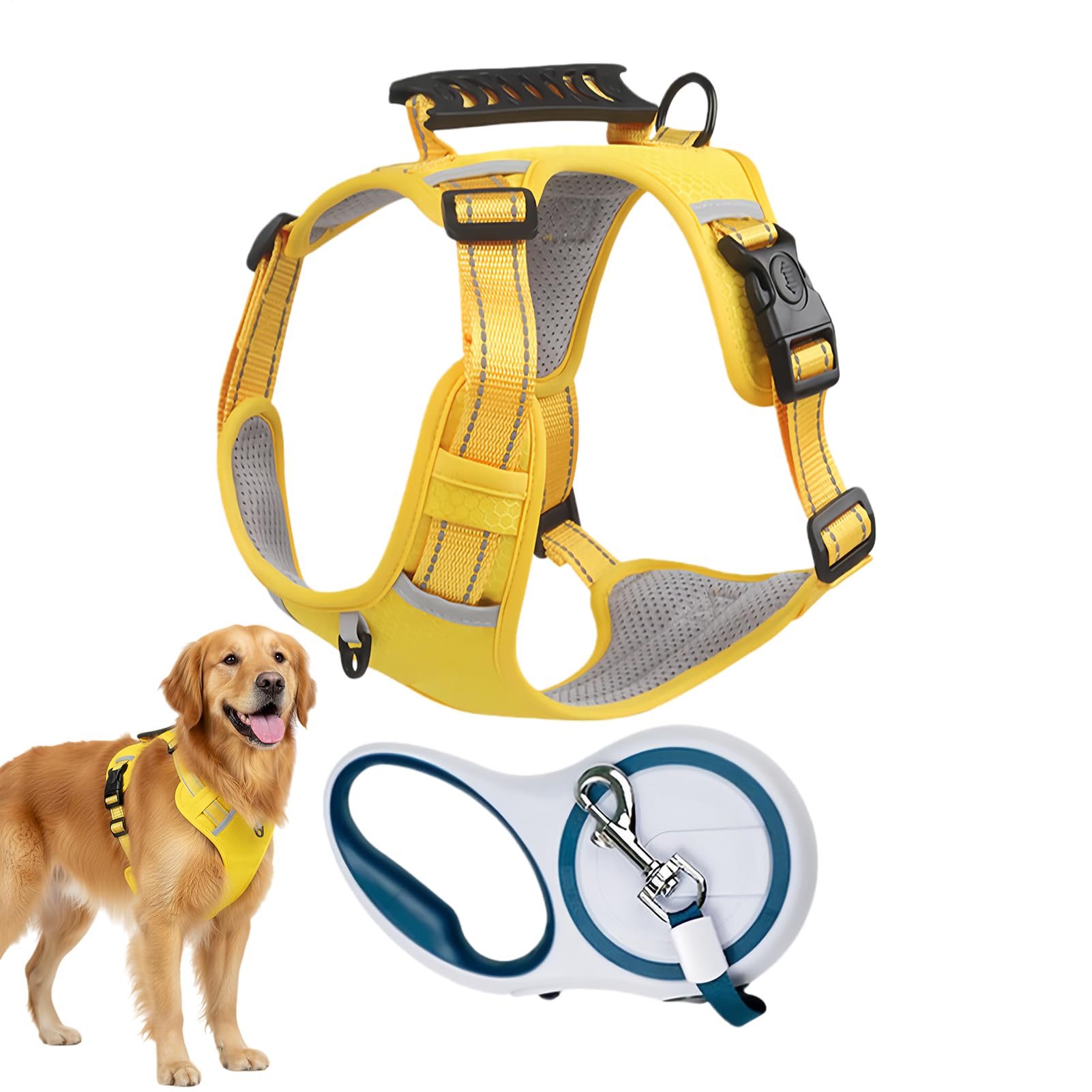 犬用馬具 小型犬 中型犬 より良い型 合わせる能力のある 馬具＆先んじる仕掛ける 照りかえし材付き添い人 ほっつき歩く用 抜けない 安全性のある 通気性 メッシュ原料品 愛玩動物備品