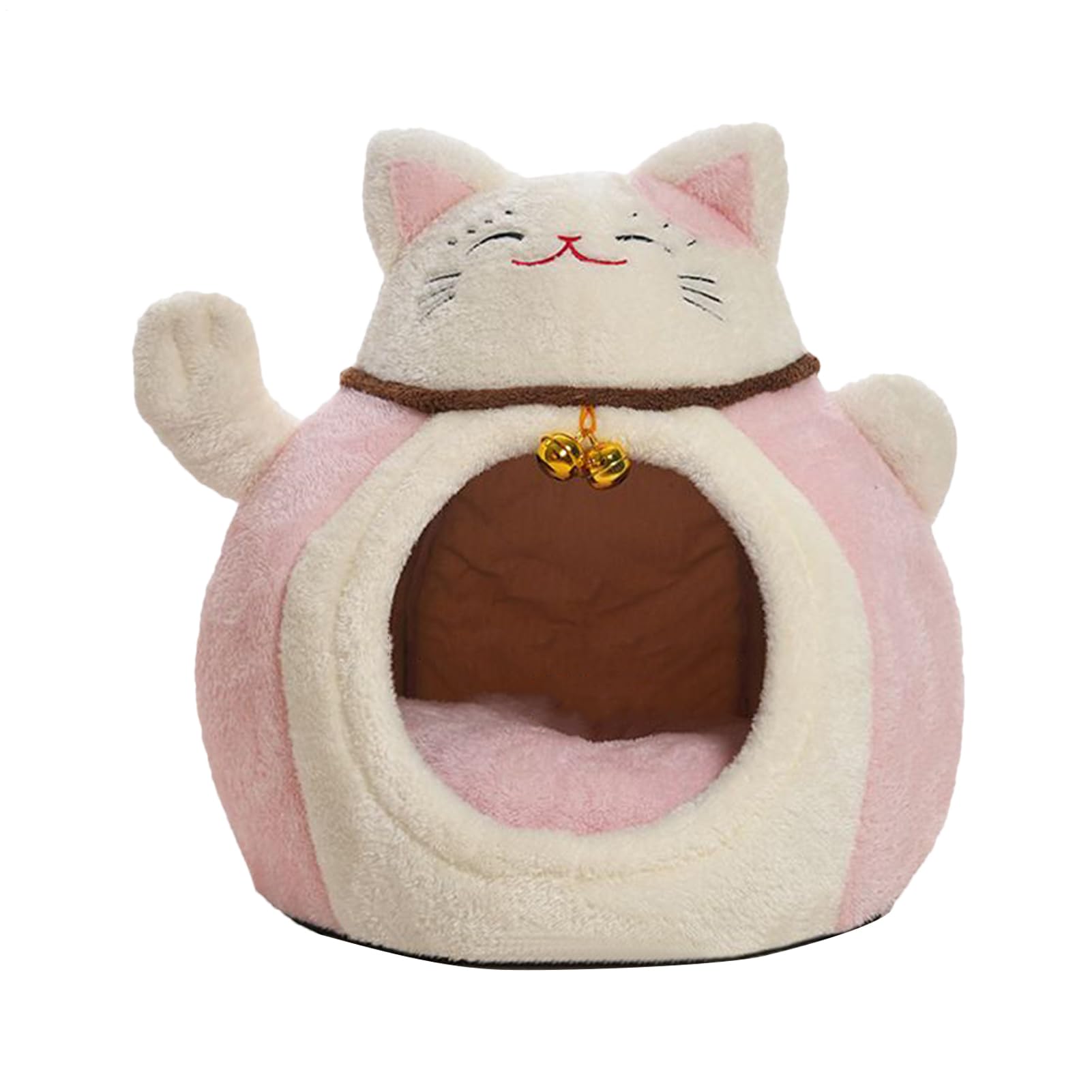猫用臥榻 学生寄宿舎型 棲み家 冬用 生あたたかい ふわふわ 保温 防寒 パステル色の 駆け込み寺 小型犬 子ネコ 愛玩動物用寝具 全長約36糎 洗える 上滑り打ち切り付き添い人 室内用 寒さ打つ手 座布団付き添い人