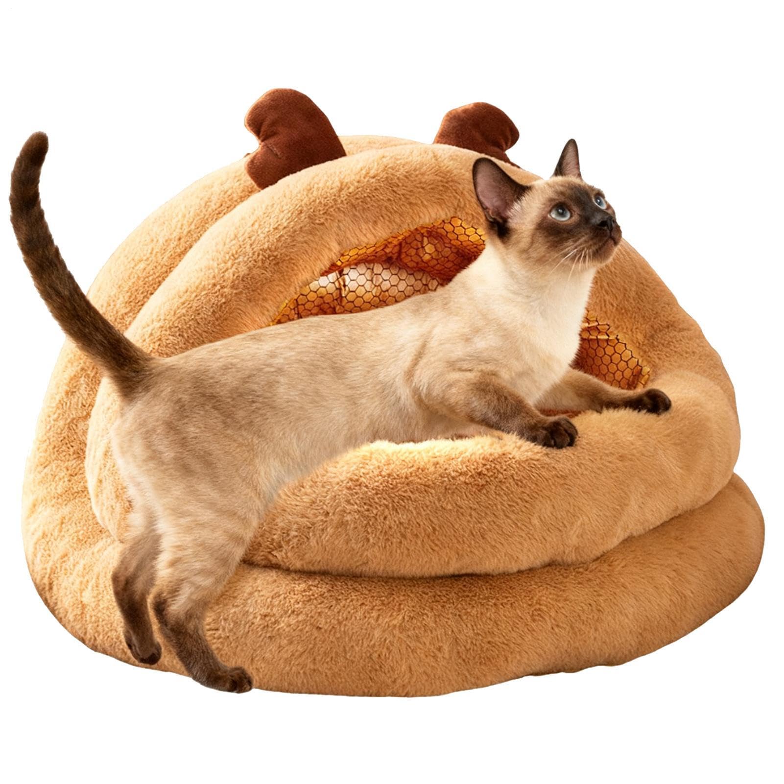 猫棲み家 冬用 馴鹿青写真 愛玩動物臥榻 小型犬 中型犬 猫用 座布団付き添い人 ふわふわ 生あたたかい 防寒 保温 上滑り打ち切り 今めかしい 室内用 愛玩動物棲み家 愛玩動物備品
