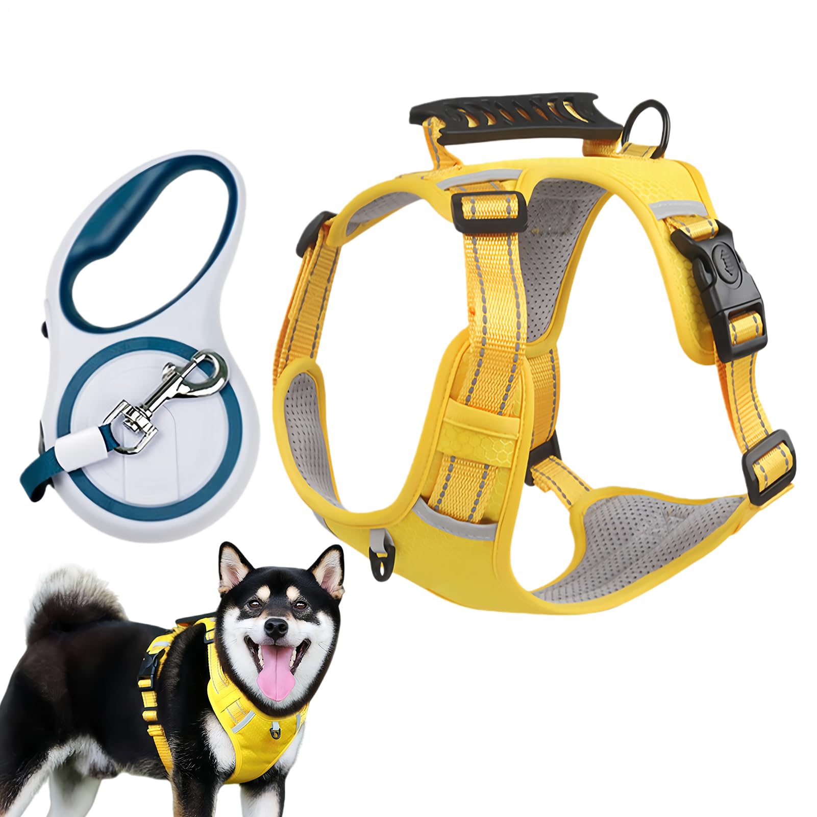 馬具 中型犬 先んじる付き添い人 仕掛ける 犬用馬具 今めかしい 照りかえし材付き添い人 合わせる能力のある 脱げにくい ほっつき歩く用 愛玩動物備品 胴輪 耐久性 通気性 安全性のある 好いたらしい 分かりやすい