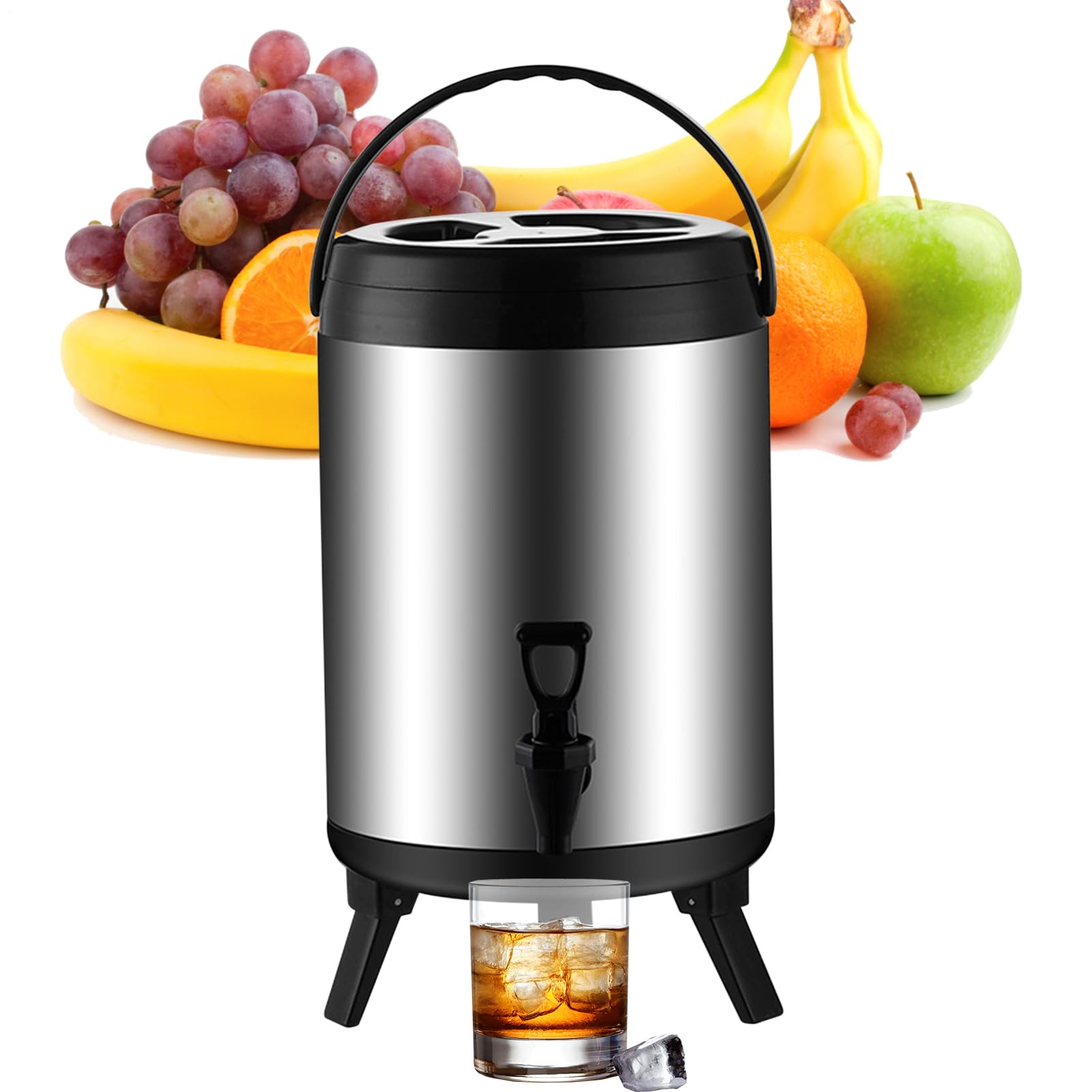 ドリンクサーヴァー 保冷 保温 10L/8L 今めかしい ウォータージャグ 携帯型 アウトドア 難民キャンプ 寄り合い 身寄り用 卓上 サーヴァー 水道の栓付き添い人 大静電容量 ステンレス鋼製 持ちはこぶ 助けになる 夏 冬 ピクニック 出来事装置