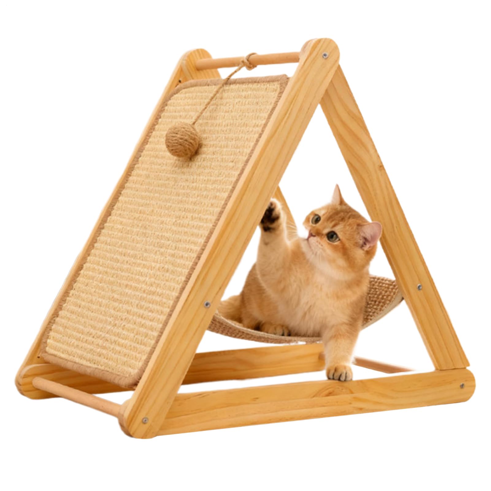 爪とぎ キャットタワー 爪研ぎ 臥榻付き添い人 今めかしい ３角形 スクラッチャー 猫 遊び道具 取り付け ハンモック 愛玩動物備品 木製 運動すること不完全さ 緊迫状態切り上げる 釣りあい感 子ネコ 成猫 小型猫