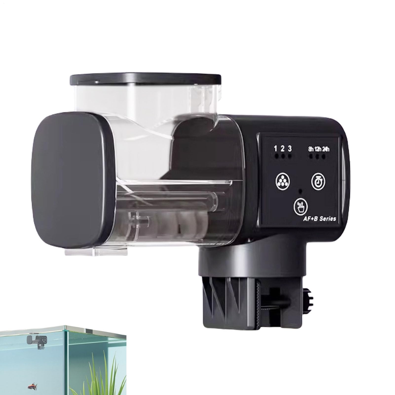 自動小銃食らわせる器 海洋博物館用 魚 自動小銃餌やり器 500ml 大電気容量 タイマー食らわせる オートフィーダー 餌皿付き添い人 金魚 熱帯魚 ベータ 亀 留守番打つ手 餌やり機 食らわせる機 褒めたたえる魚備品