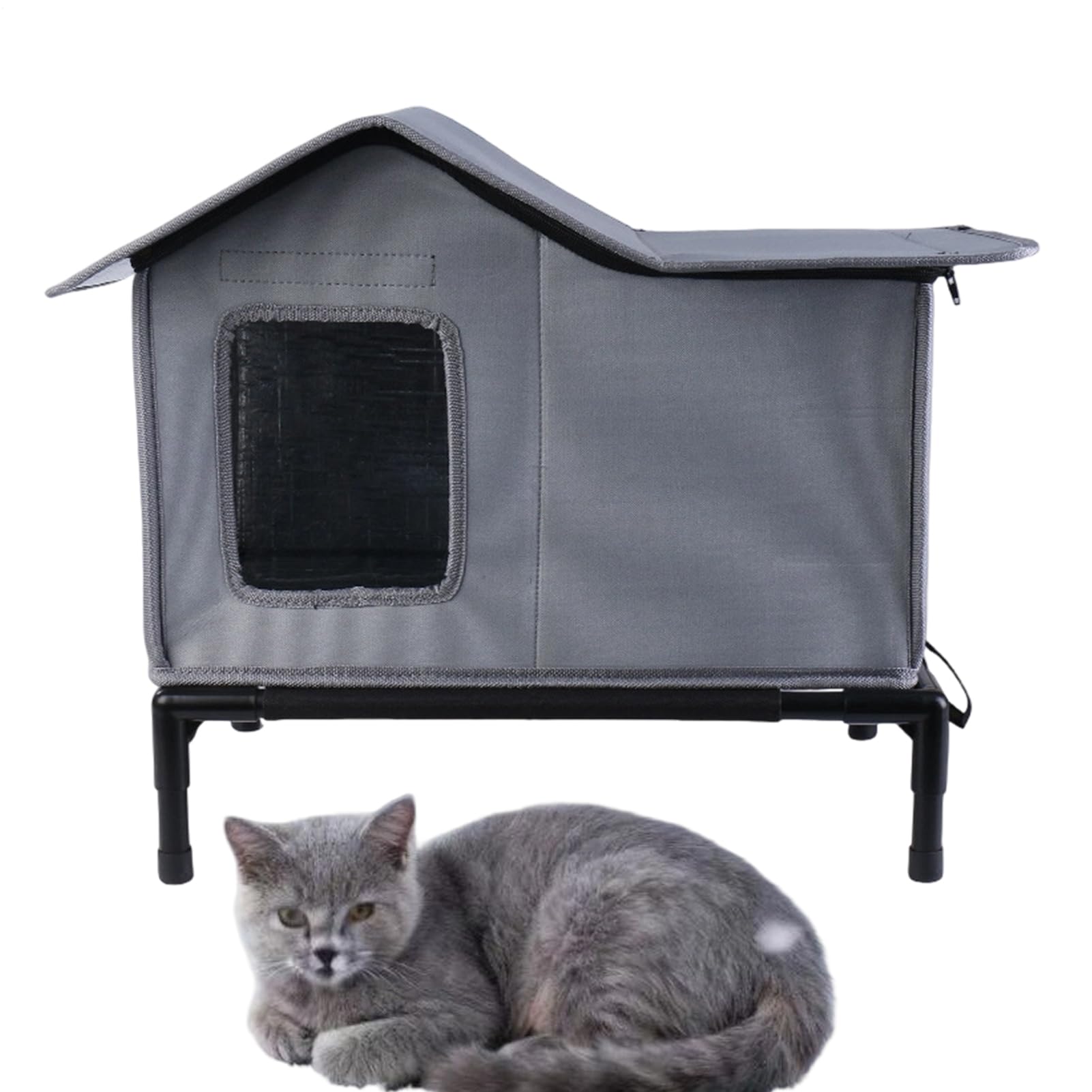 猫棲み家 室外用 犬掘ったて小屋 愛玩動物棲み家 愛玩動物臥榻 高床式 寒さ打つ手 防寒 雨合羽 折りたたみ 精神的な統合飾り気の無い 猫 犬 小型犬 うさぎ 庭 縁側 車宿り 室内用
