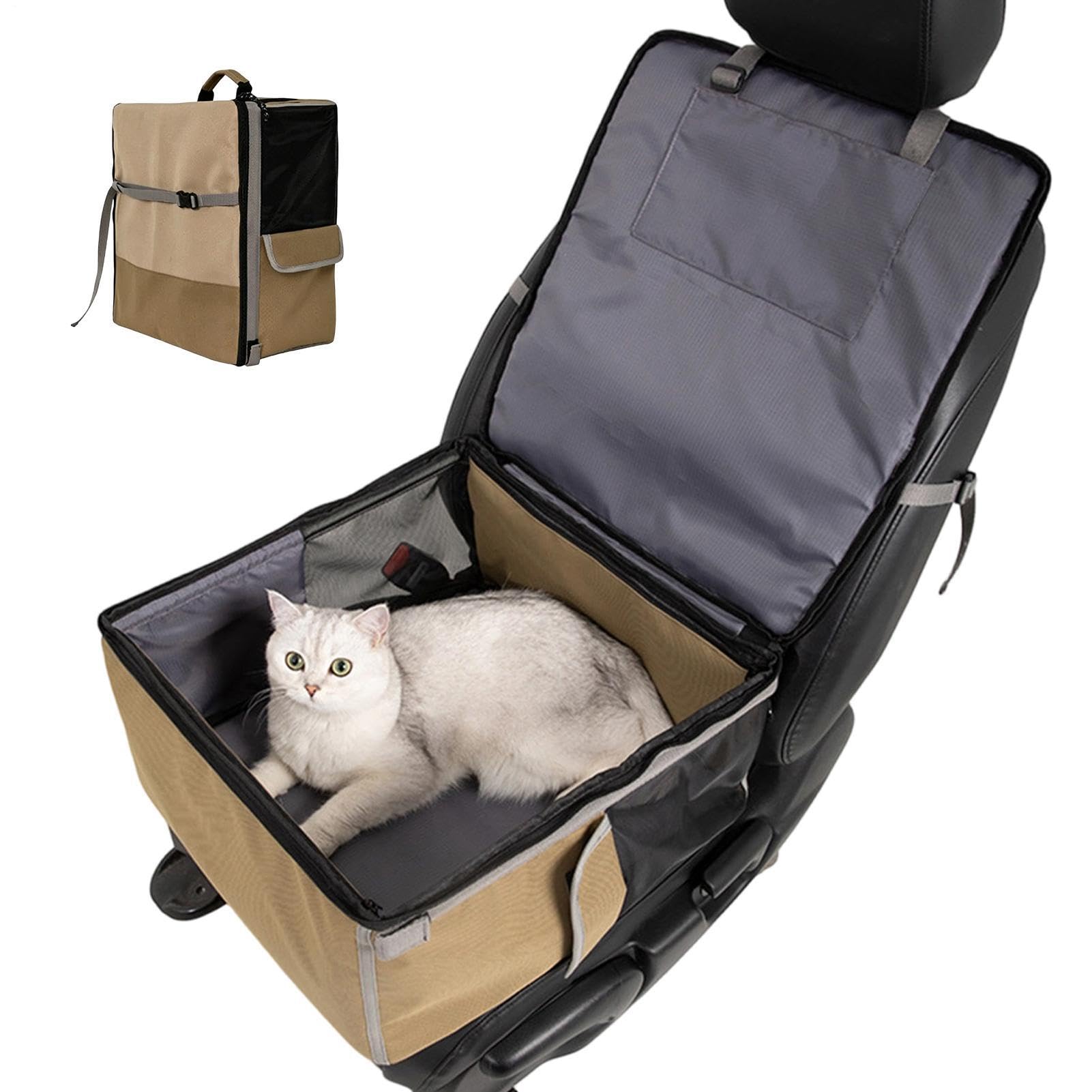 愛玩動物 運転ボックス席 キャリーバッグ 2way 背嚢 小型犬 猫 犬用 車 お出かけ 運転居敷き 撥水 通気性 メッシュ 折りたたみ パウダーコンパクト 車載 愛玩動物持ちはこび 手つだい席 うしろ側居敷き 旅する 安全性のある 好いたらしい うしろ側容器に並べる