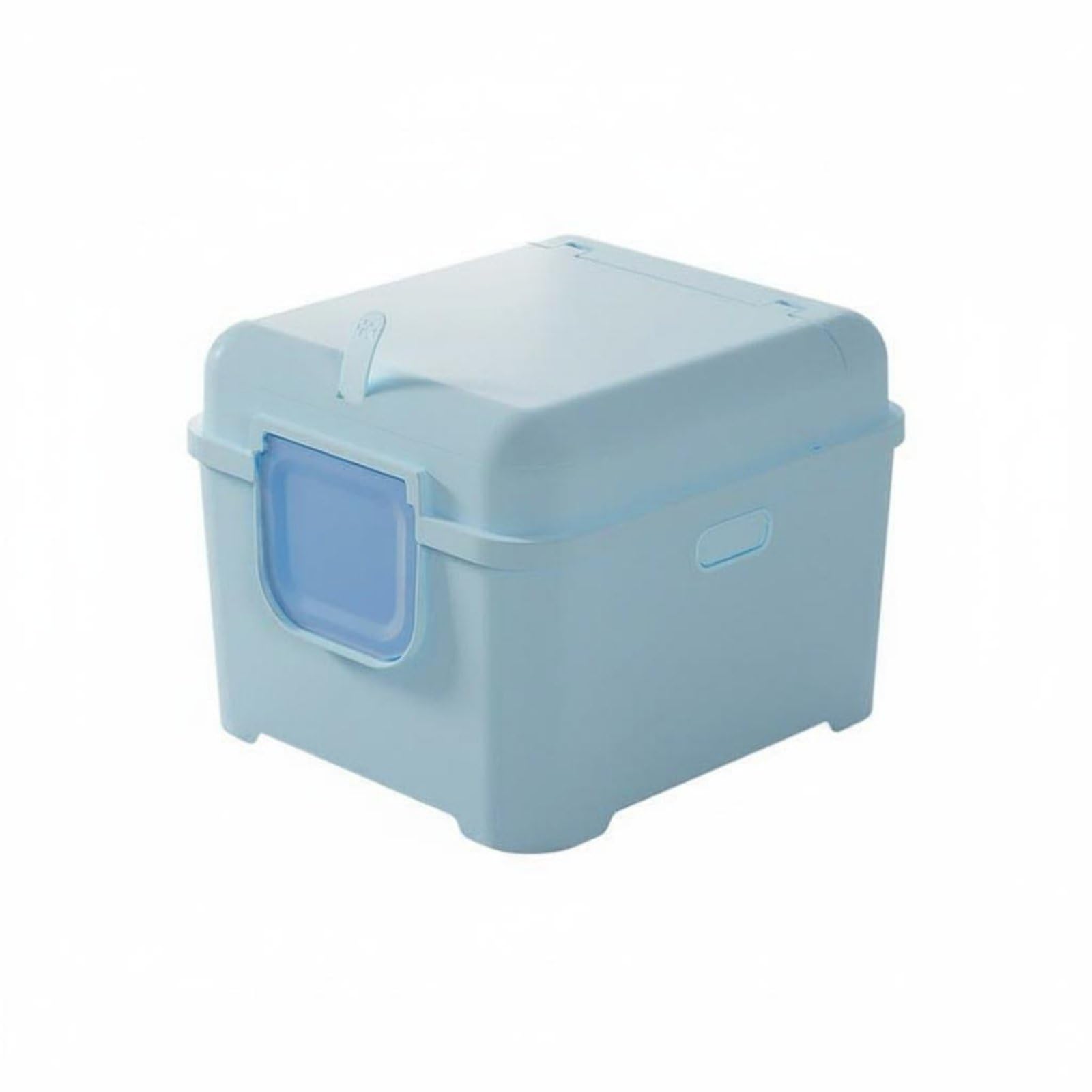 全密閉猫砂トイレ 防水 大型猫トイレ 消臭 ペット用品 省手間, スカイブルー|NeoMart